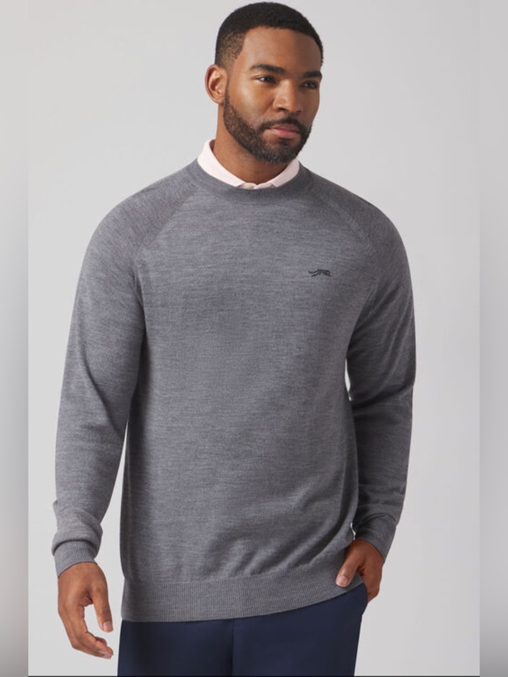 Sun Day Red Men's Merino wool Crewneck Sweater, size Large. NWT.